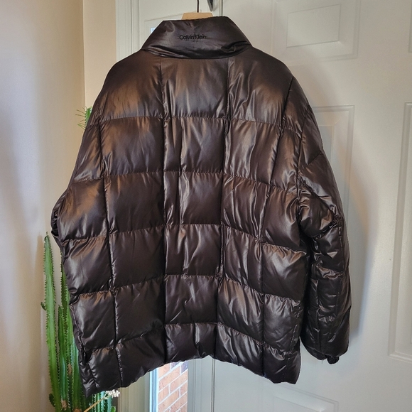 Calvin Klein Puffer Heavyweight Black Zip-Up Jacket With Pockets, Size XXL Mens - Picture 8 of 10